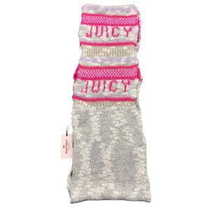 Juicy Couture Winter Warm Cozy Scarf Women's Multicolor Acrylic Metallic Thread